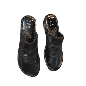 b.o.c. Black Leather Loafers Slip-On Comfort